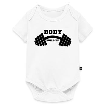 bodybuilder, bodybuilding, fitness, workout, beast - Baby Premium short-sleeve bodysuit - white - Front