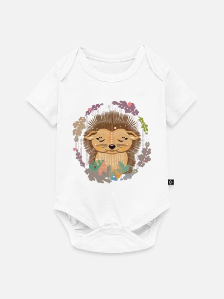 Igel im Winterschlaf - Baby Premium Kurzarmbody - Weiß