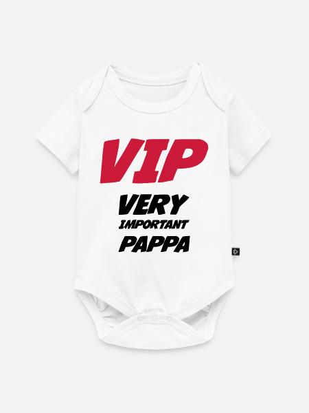 VIP Very Important Pappa - Baby Premium Kurzarmbody - Weiß