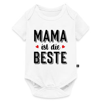 Mama ist die Beste – Geschenk zum Muttertag 2023 - Baby Premium Kurzarmbody - Weiß - Vorne