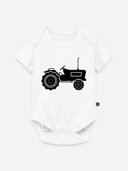 traktor - Baby Premium Kurzarmbody - Weiß