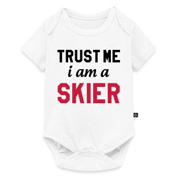 Trust me I am Skier - Body à manches courtes Premium Bébé - blanc - Devant