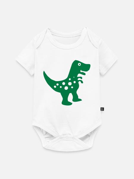 dinosaurier urtier tier lustig - Baby Premium Kurzarmbody - Weiß