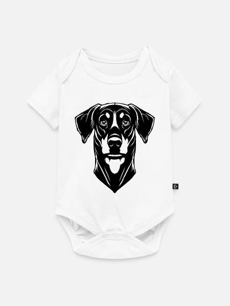 Dobermann - Baby Premium Kurzarmbody - Weiß