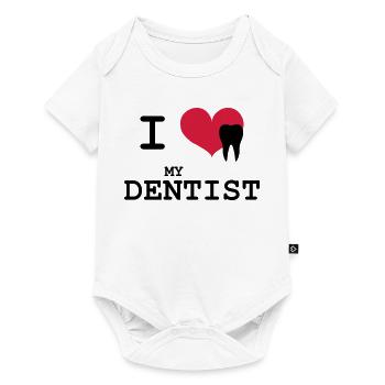 I Love my Dentist - Baby Premium short-sleeve bodysuit - white - Front