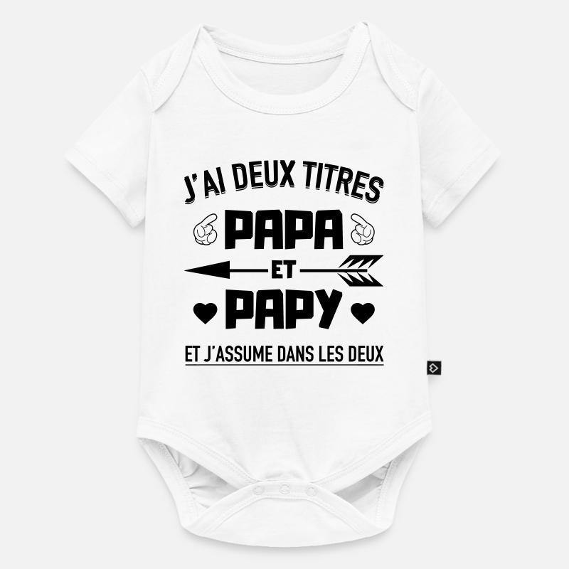 papa et papy - Body à manches courtes Premium Bébé - blanc