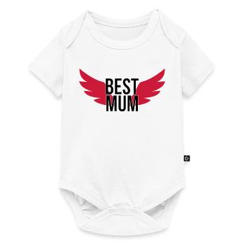 Best Mum - Baby Premium short-sleeve bodysuit - white - Front