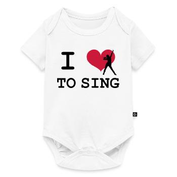 I Love To Sing - Baby Premium short-sleeve bodysuit - white - Front