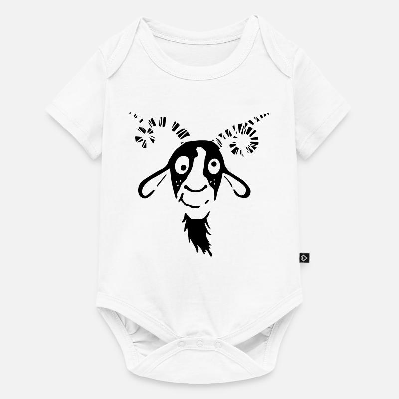 Witzige Ziege - Baby Premium Kurzarmbody - Weiß