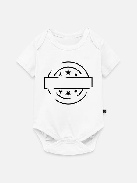 personalisierbar stempel - Baby Premium Kurzarmbody - Weiß