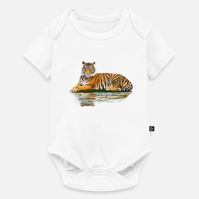 tiger - Body à manches courtes Premium Bébé - blanc
