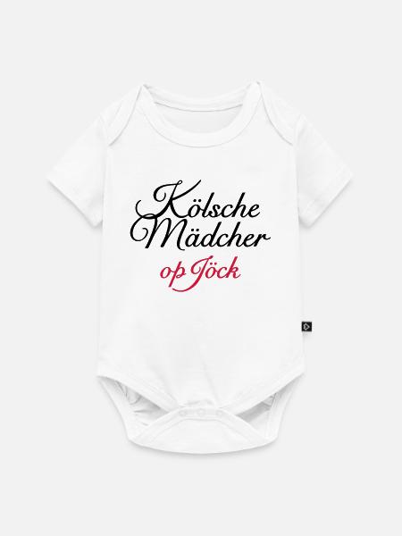 Kölsche Mädcher op Jöck Mädchen aus Köln unterwegs - Baby Premium Kurzarmbody - Weiß