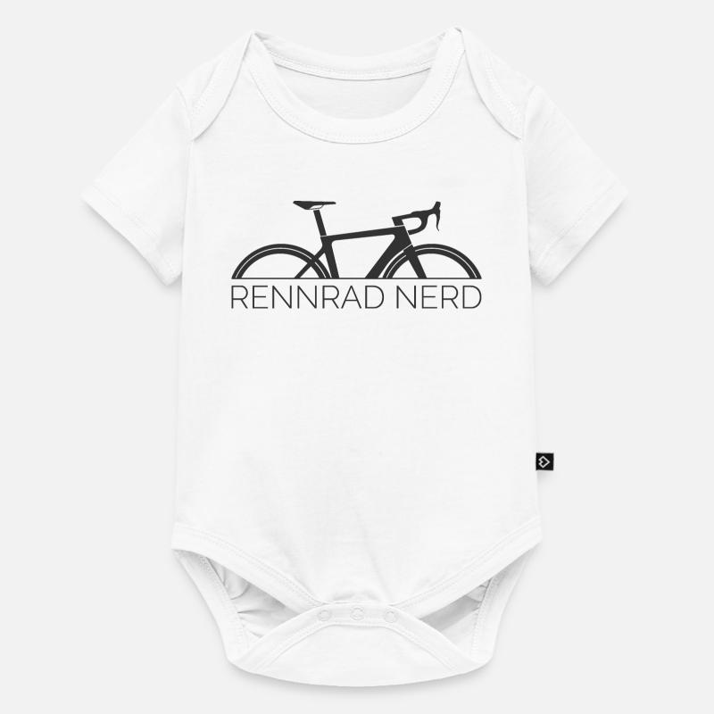 Vélo de route Nerd Vélo Stage Tour Logo Symbole de course - Body à manches courtes Premium Bébé - blanc