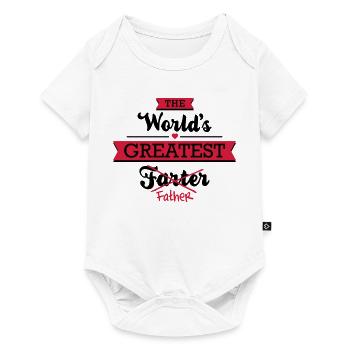 The world's greatest farter/father - Baby Premium Kurzarmbody - Weiß - Vorne