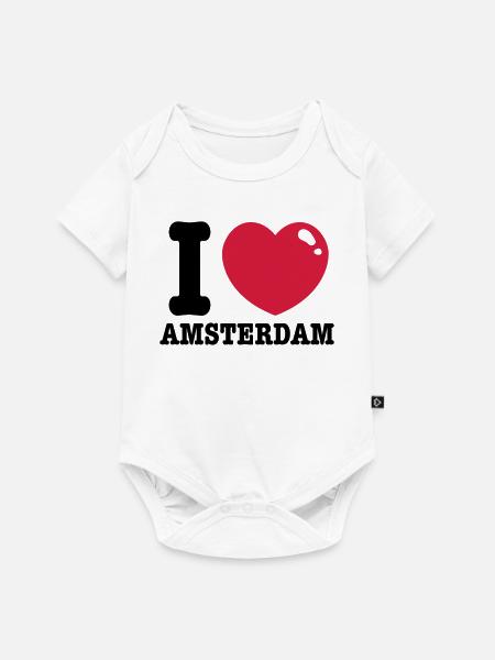 amsterdam - Baby Premium Kurzarmbody - Weiß