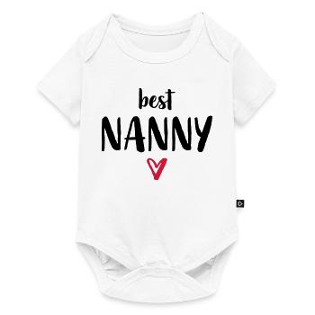 Meilleur nounou I coeur cadeau chambre d'enfant Kita - Body à manches courtes Premium Bébé - blanc - Devant