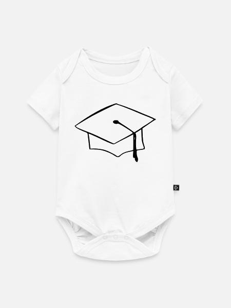 Abschlusshut - Baby Premium Kurzarmbody - Weiß