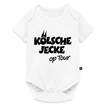 Kölsche Jecke op Tour Köln mit Kölner Dom - Baby Premium Kurzarmbody - Weiß - Vorne