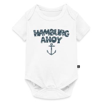 Hamburg Ahoy Anker (Vintage/Blau) - Baby Premium Kurzarmbody - Weiß - Vorne