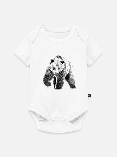 Bär - Baby Premium Kurzarmbody - Weiß