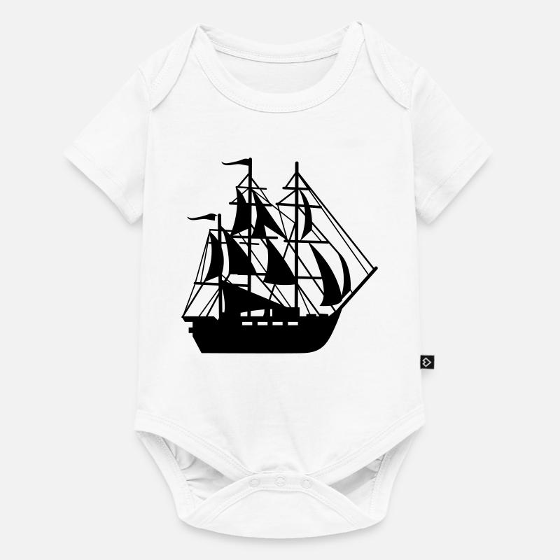 Schiff - Baby Premium Kurzarmbody - Weiß