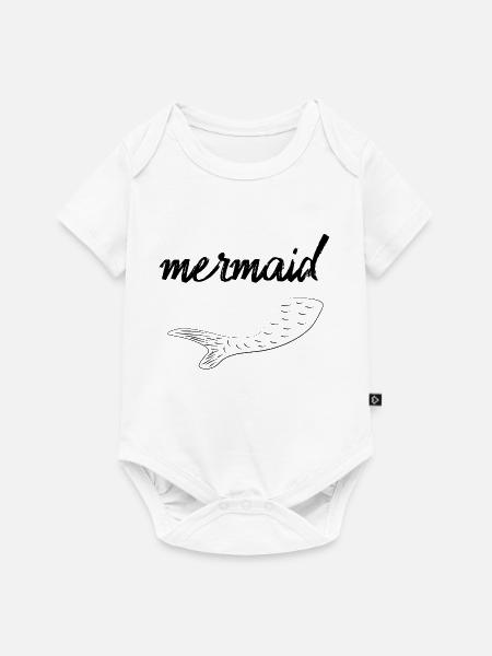 mermaid - Baby Premium Kurzarmbody - Weiß