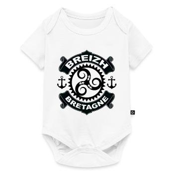 bretagne breizh triskel 14 - Body à manches courtes Premium Bébé - blanc - Devant