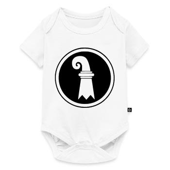 Basel flag in circle - Baby Premium short-sleeve bodysuit - white - Front