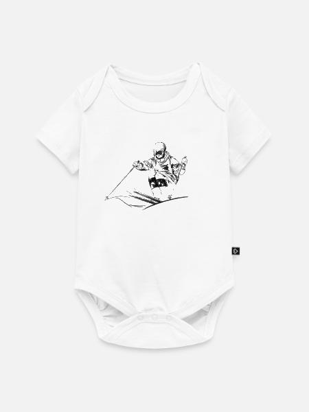 Mogul skiing - Baby Premium Kurzarmbody - Weiß