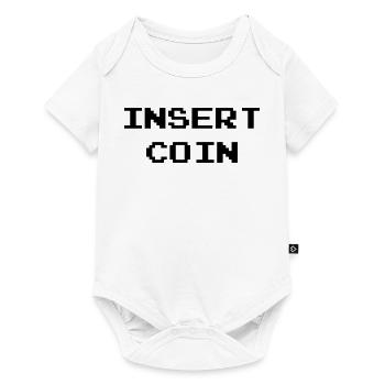 Insert Coin / Geek / Gaming / Gamer / Gamer / Game - Body à manches courtes Premium Bébé - blanc - Devant