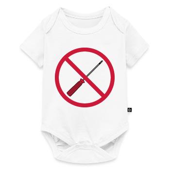 no screwdrivers forbidden sign mech - Baby Premium short-sleeve bodysuit - white - Front