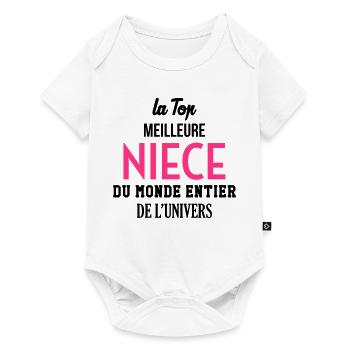 Neveu / Nièce / Famille / Oncle / Tante / Niece - Body à manches courtes Premium Bébé - blanc - Devant