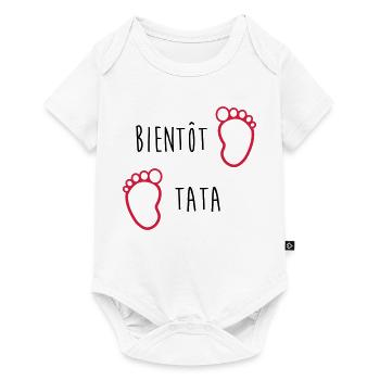 Tante / Tata / Marraine / Oncle / Nourrice / Bébé - Body à manches courtes Premium Bébé - blanc - Devant