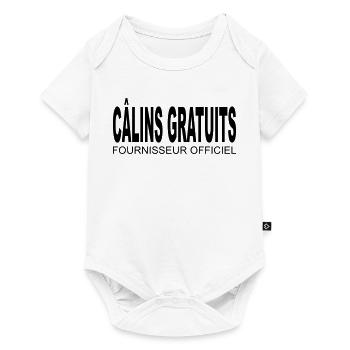 Câlins gratuits - Fournisseur Officiel - Body à manches courtes Premium Bébé - blanc - Devant