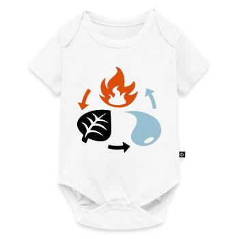 Fire, Water, Plant Elements - Baby Premium short-sleeve bodysuit - white - Front