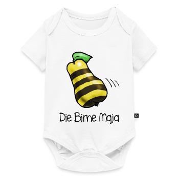 Birne Maja - Baby Premium Kurzarmbody - Weiß - Vorne