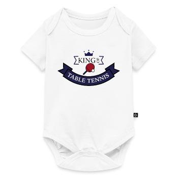Cadeau drôle pour les joueurs de tennis de table - Body à manches courtes Premium Bébé - blanc - Devant