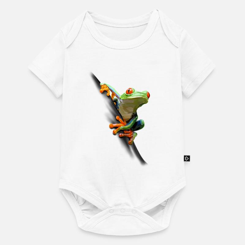 Grenouille - Body à manches courtes Premium Bébé - blanc