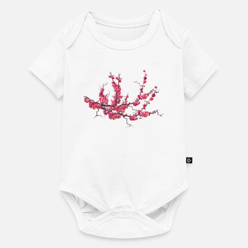 sakura - Body à manches courtes Premium Bébé - blanc