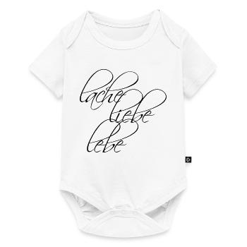 Design: Lache Liebe Lebe - Baby Premium Kurzarmbody - Weiß - Vorne