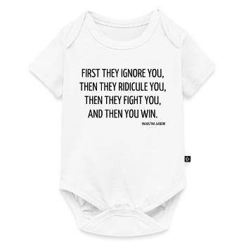Quote - Life - Love - Happiness - Citation - Zitat - Baby Premium short-sleeve bodysuit - white - Front