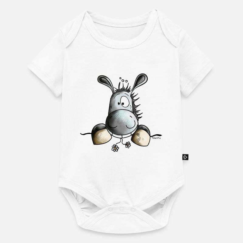 Mignon Âne - Body à manches courtes Premium Bébé - blanc