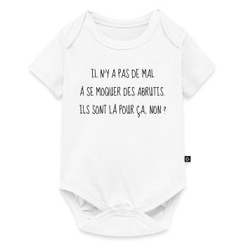 Cinéma / Citation / Série télé / Geek - Body à manches courtes Premium Bébé - blanc - Devant