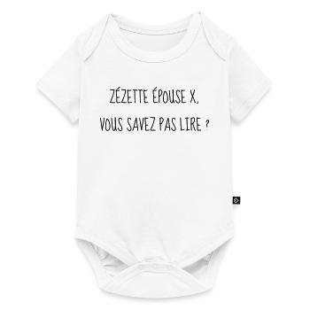 Cinéma / Citation / Série télé / Geek - Body à manches courtes Premium Bébé - blanc - Devant
