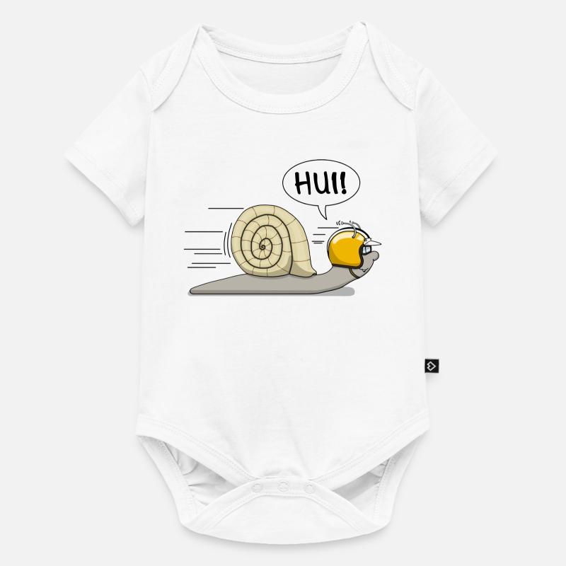 Escargot de course - l’original - Body à manches courtes Premium Bébé - blanc