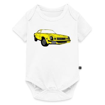 CamaroV8,Muscle-Car,Werkstatt,Garage,Auto,(25) - Baby Premium Kurzarmbody - Weiß - Vorne