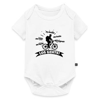 Fahrrad- Shirt Radsport Rennrad Trikot Geschenk - Baby Premium Kurzarmbody - Weiß - Vorne