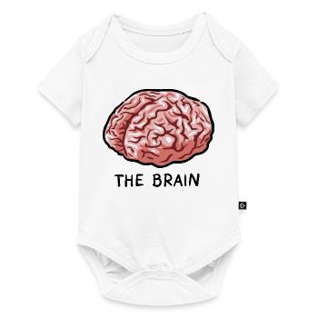 THE BRAIN - Baby Premium Kurzarmbody - Weiß - Vorne