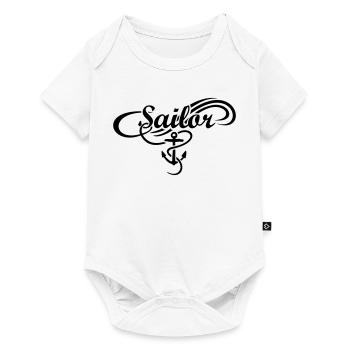 Sailor Waves Anchor Sail Sailing - Baby Premium short-sleeve bodysuit - white - Front