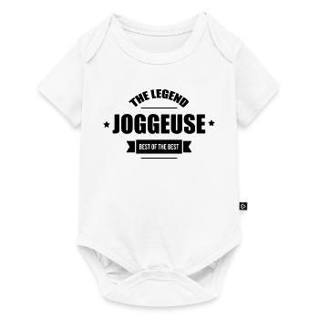 Laufen / Running / Jogging / Joggen / Marathon - Baby Premium Kurzarmbody - Weiß - Vorne